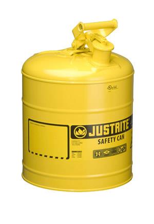 JUSTRITE 5 GAL TYPE I SAFETY CAN YELLOW - Kamps Pallets